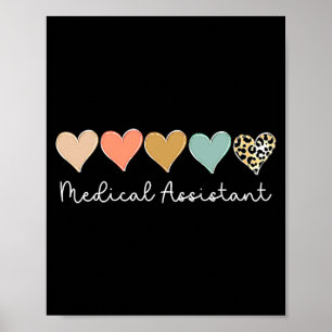 Leopard Hearts Valentinstag für Team Medical als Poster