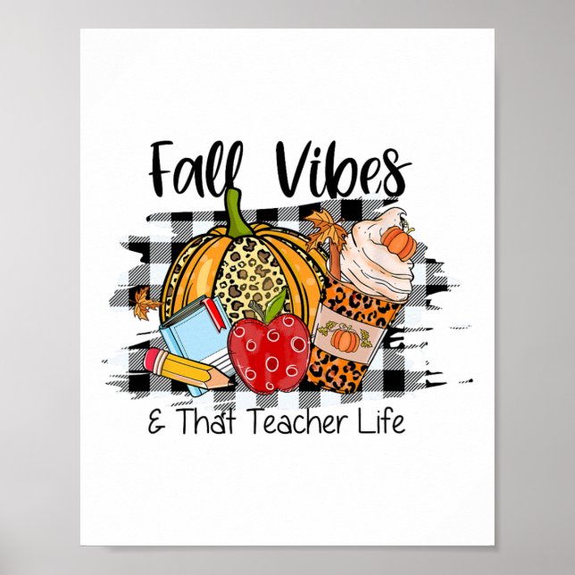 Leopard Herbstwoche Dankbarkeit Teacher Life The Poster (Vorne)