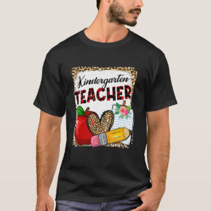 Leopard Herz Kindergarten Lehrer Zurück T T-Shirt