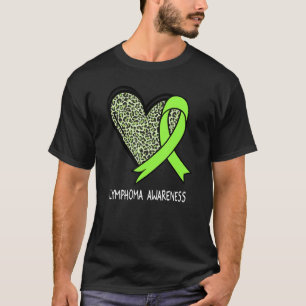 Leopard Herzlymphom Awareness Lime Green Ribbon T-Shirt