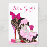 Leopard High Heel Shoe Girly Babydusche