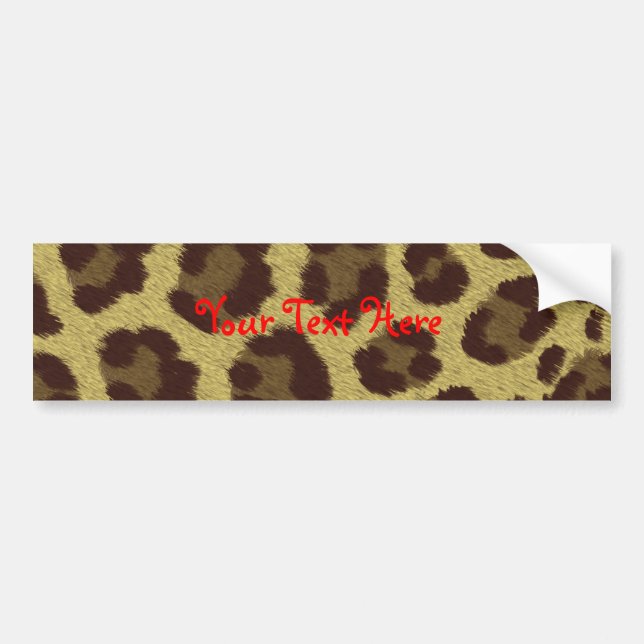Leopard-Hintergrund Autoaufkleber (Vorne)