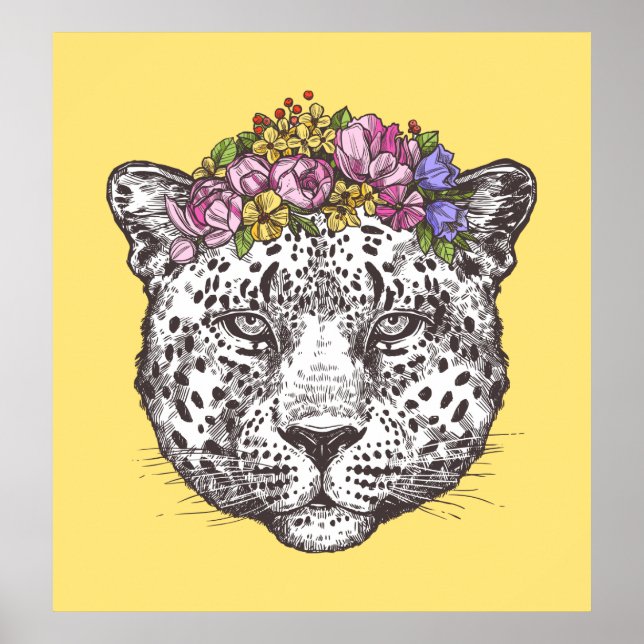 Leopard Hippie Chic Poster (Vorne)