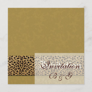 Leopard-Hochzeits-Einladung Einladung