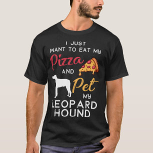 Leopard Hound Dog Pizza Liebhaber Weihnachts-Birne T-Shirt