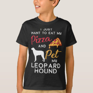 Leopard Hound Dog Pizza Liebhaber Weihnachts-Birne T-Shirt