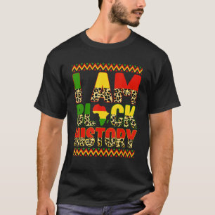 Leopard I Am Black History Montag Afroamerikaner T-Shirt