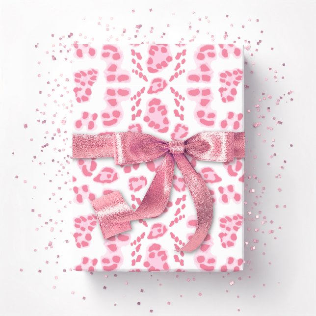 Leopard Ikat in Pink Geschenkpapier (Von Creator hochgeladen)
