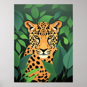 Leopard im Dschungel Poster