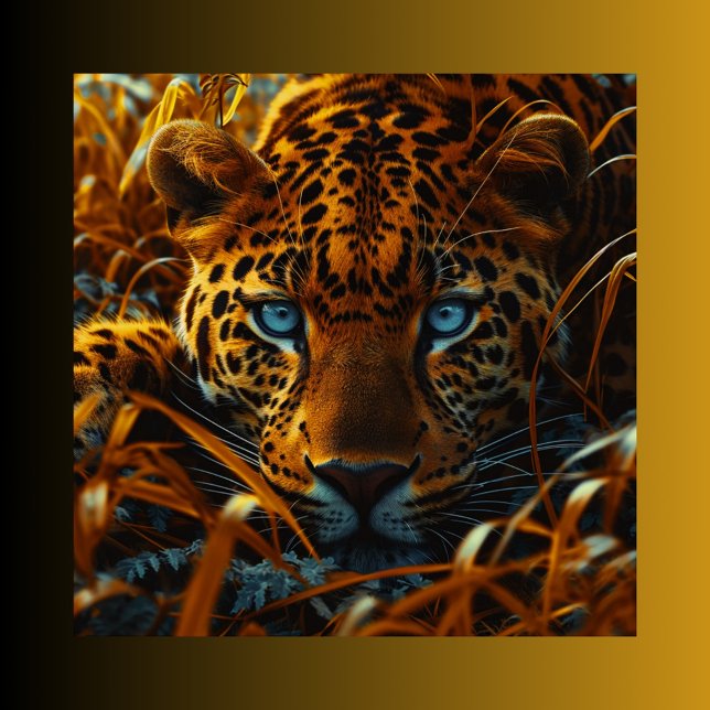 Leopard im Gras Poster (Von Creator hochgeladen)