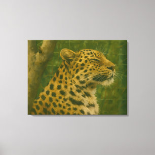 Leopard im Heiligtum Leinwanddruck