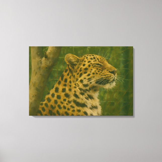 Leopard im Heiligtum Leinwanddruck (Vorderseite)