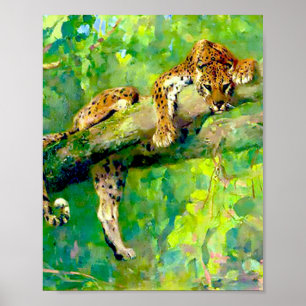Leopard in einem Baum von Arthur Wardle Poster