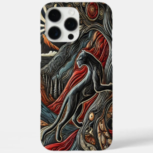 Leopard in farbenfroher Berglandschaft iPhone 16 Pro Max Hülle