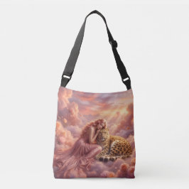 Leopard in Wolken Fantasy Tragetaschen Mit Langen Trägern