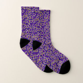 Leopard Inspiriert Lila Goldsocken Socken