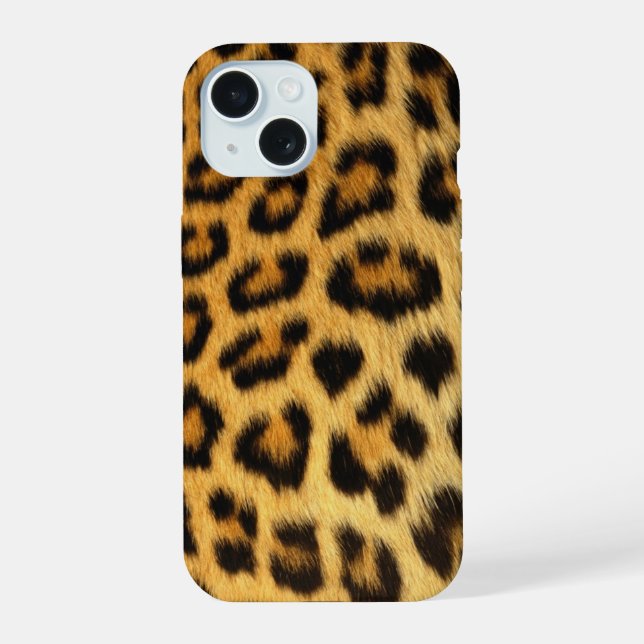 Leopard iPhone 15 Hülle (Rückseite)