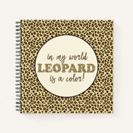 Leopard ist ein farbiges Fun Leopard Print Fashion Notizbuch