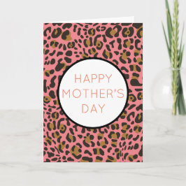Leopard Jaguar Animal Print Mother Day Holiday Karte