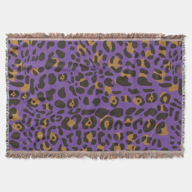 Leopard Jaguar Animal Print Muster Decke (Vorderseite)