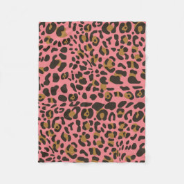 Leopard Jaguar Animal Print Muster Fleecedecke