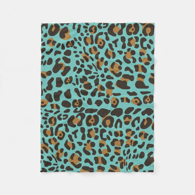 Leopard Jaguar Animal Print Muster Fleecedecke (Vorderseite)