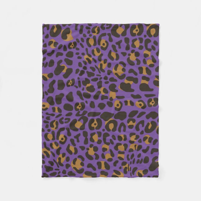 Leopard Jaguar Animal Print Muster Fleecedecke (Vorderseite)