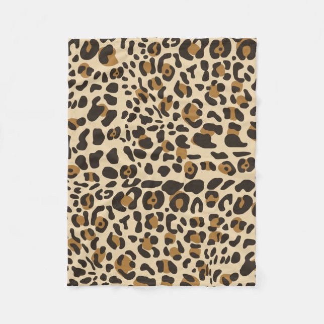 Leopard Jaguar Animal Print Muster Fleecedecke (Vorderseite)