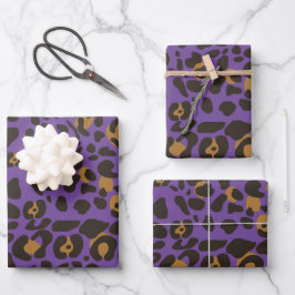 Leopard Jaguar Animal Print Muster Geschenkpapier Set