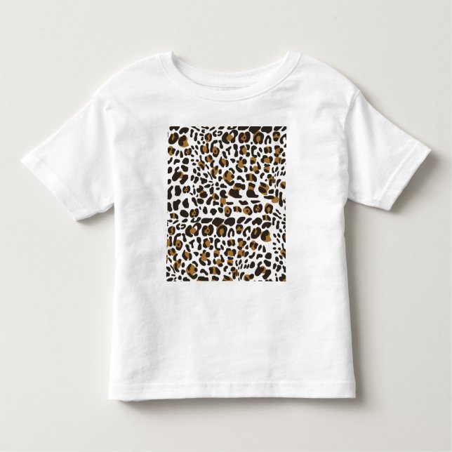 Leopard Jaguar Animal Print Muster Kleinkind T-shirt (Vorderseite)