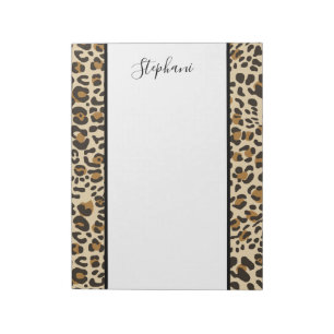 Leopard Jaguar Animal Print Muster Notizblock