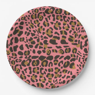 Leopard Jaguar Animal Print Muster Pappteller