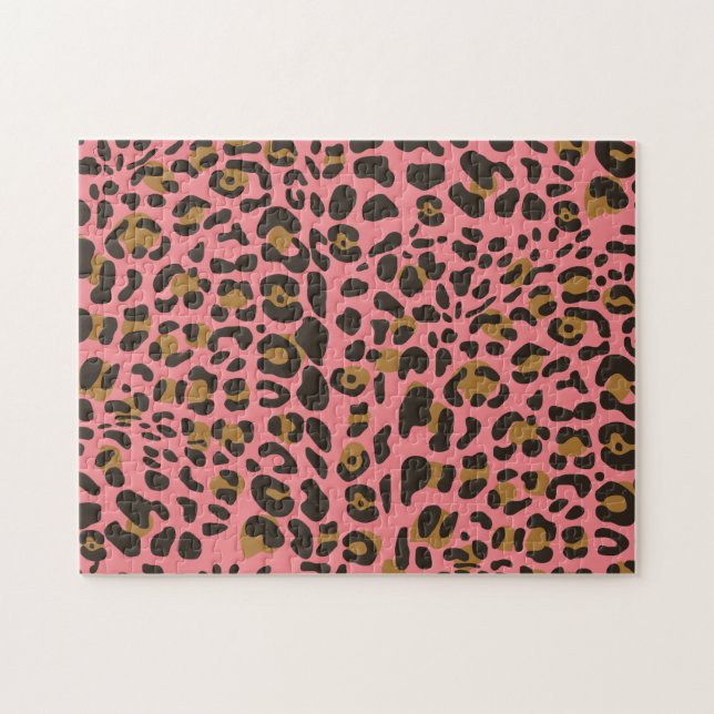 Leopard Jaguar Animal Print Muster Puzzle (Horizontal)