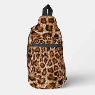 Leopard Jaguar Cat Brown Fur Muster-24609 Crossbody Bag