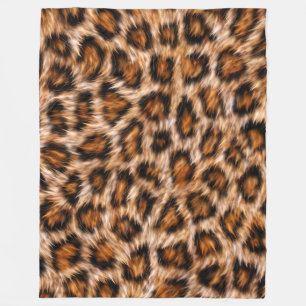 Leopard Jaguar Cat Brown Fur Muster-24609 Fleecedecke