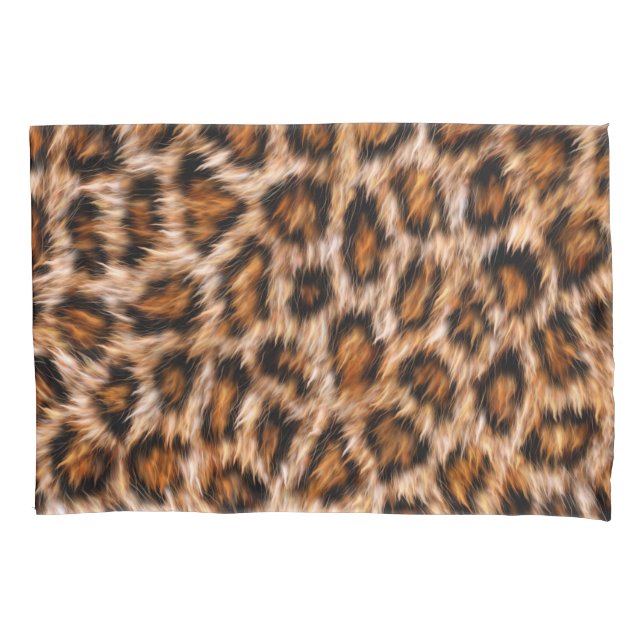 Leopard Jaguar Cat Brown Fur Muster-24609 Kissenbezug (Vorderseite)
