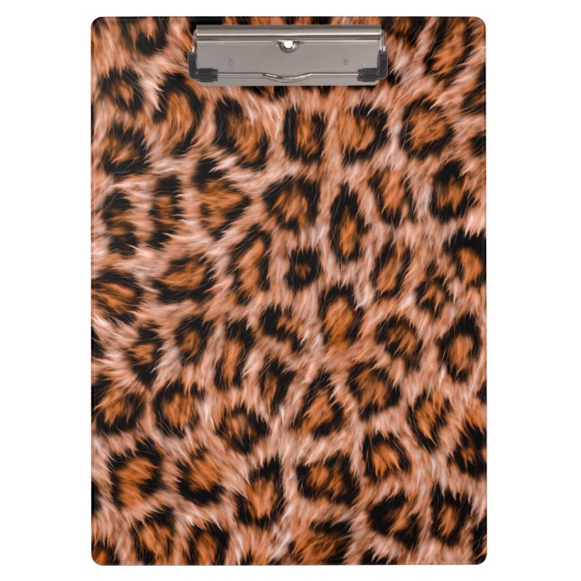 Leopard Jaguar Cat Brown Fur Muster-24609 Klemmbrett (Vorderseite)