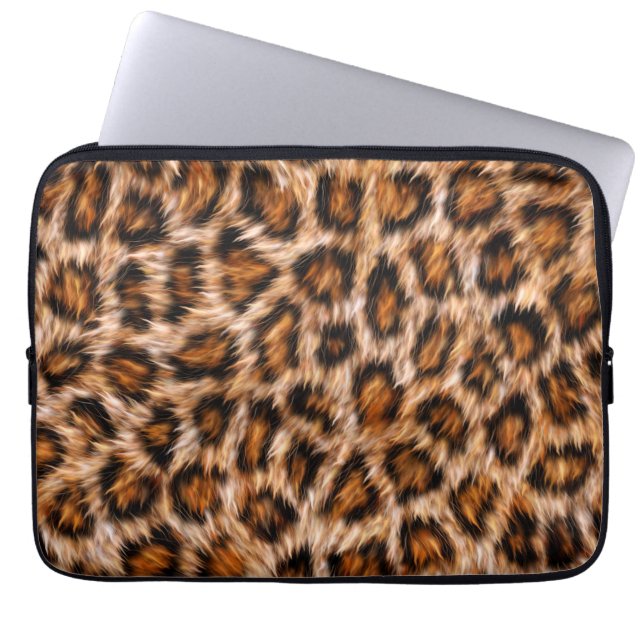 Leopard Jaguar Cat Brown Fur Muster-24609 Laptopschutzhülle (Vorderseite)
