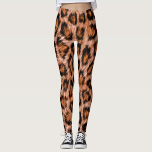 Leopard Jaguar Cat Brown Fur Muster-24609 Leggings