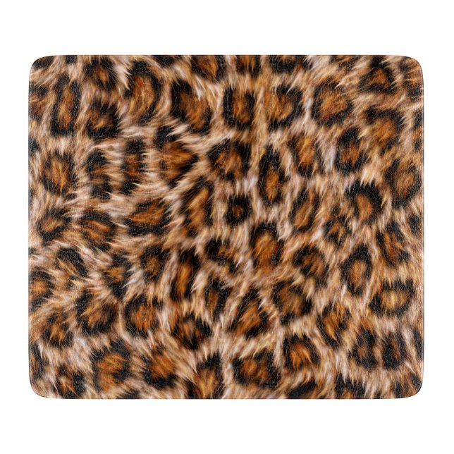 Leopard Jaguar Cat Brown Fur Muster-24609 Schneidebrett (Vorderseite)