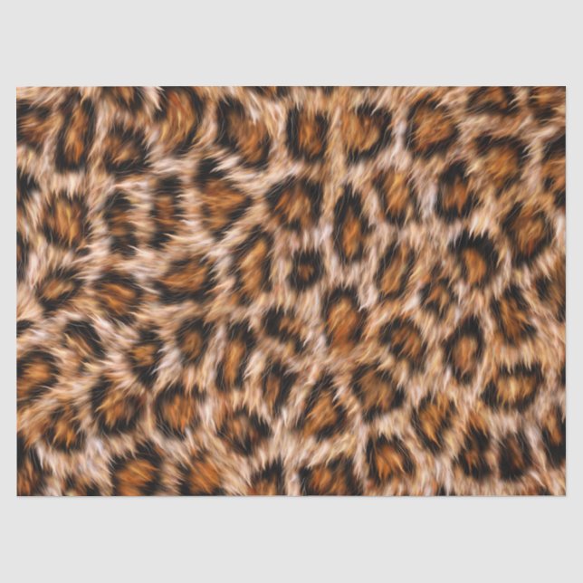 Leopard Jaguar Cat Brown Fur Muster-24609 Seidenpapier (Vorderseite)