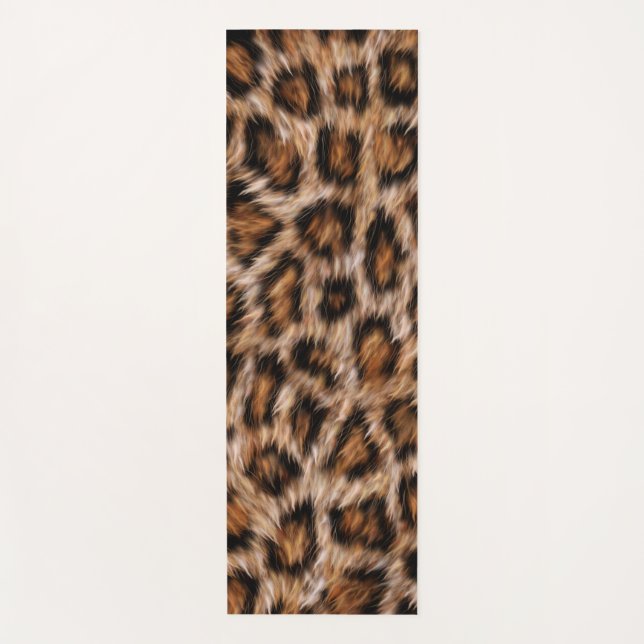 Leopard Jaguar Cat Brown Fur Muster-24609 Yogamatte (Vorderseite)