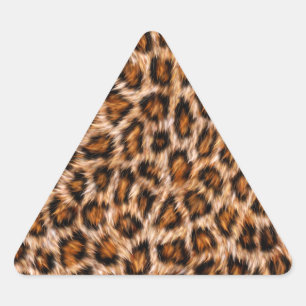 Leopard Jaguar Katze Braunes Fell Muster Dreieckiger Aufkleber