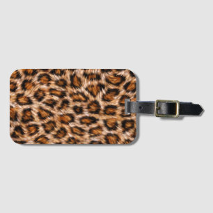 Leopard Jaguar Katze Braunes Fell Muster Gepäckanhänger