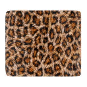 Leopard Jaguar Katze Braunes Fell Muster Schneidebrett