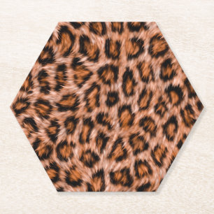 Leopard Jaguar Katze Braunes Fell Muster Untersetzer