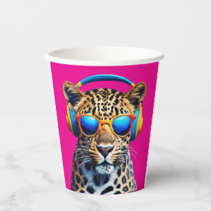Leopard Jammin' Pappbecher