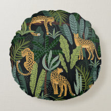 Leopard Jungle Forest Illustration Seamless Art