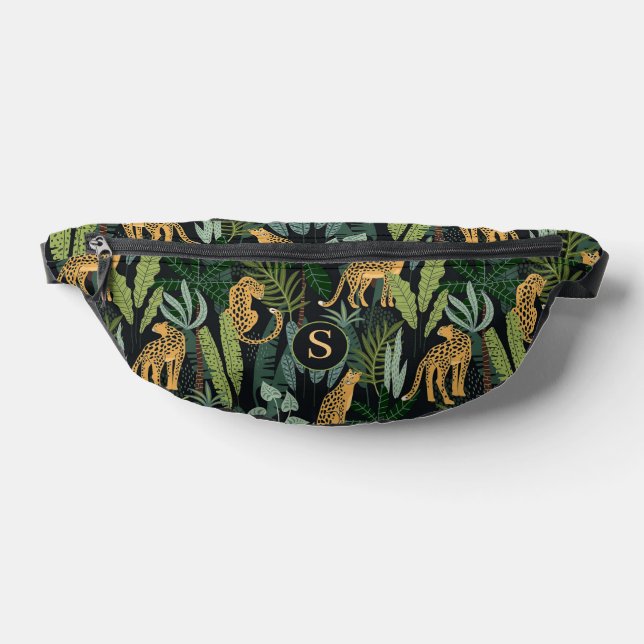 Leopard Jungle Forest Illustration Seamless Custom Bauchtasche (Ablage )
