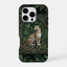 Leopard Jungle Throne | Dunkle iPhone 16 Pro Hülle